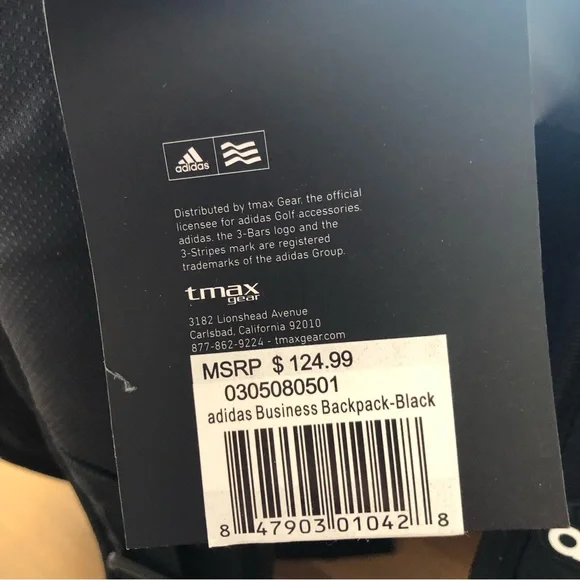 Adidas Business Backpack Black NWT